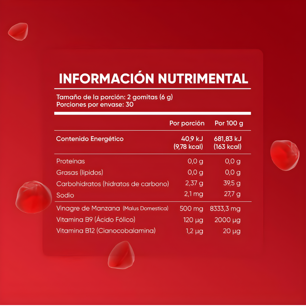 Suplemento Goli Vinagre de Manzana Gomas