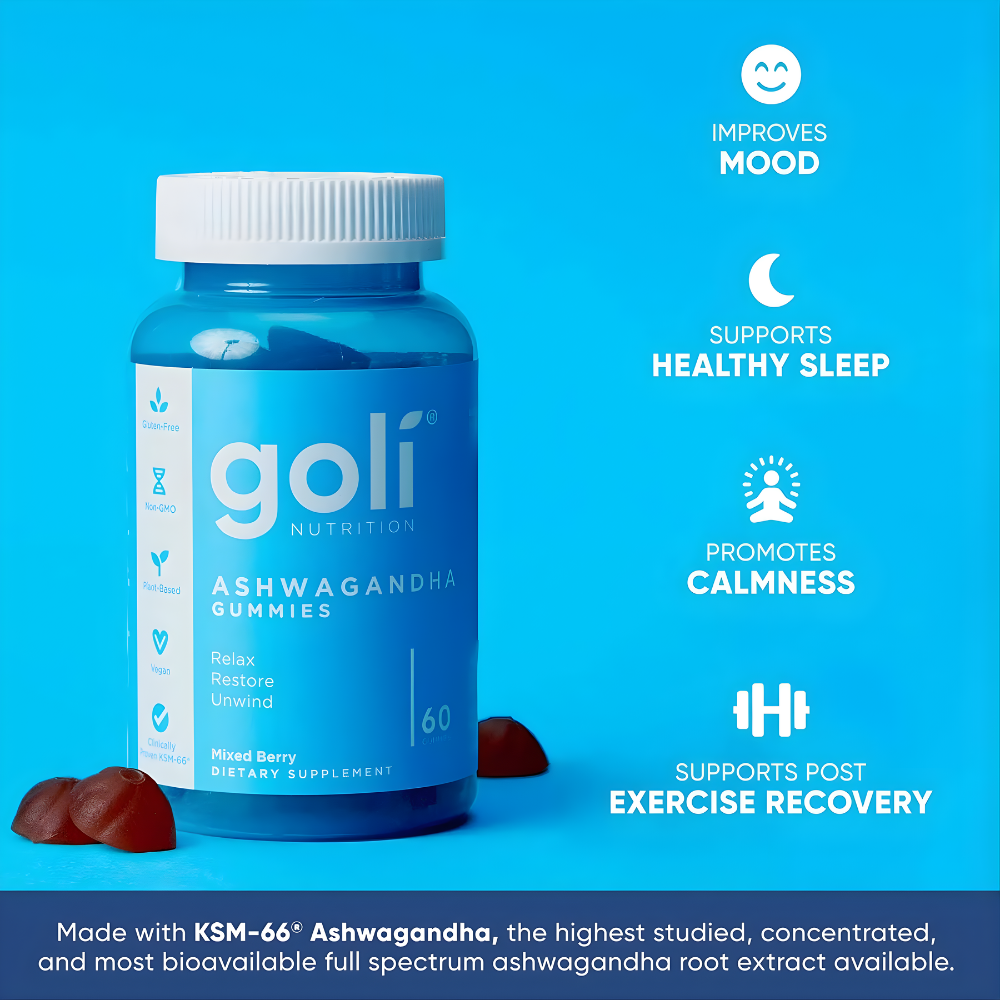Suplemento Goli Ashwaganda 60 gomas