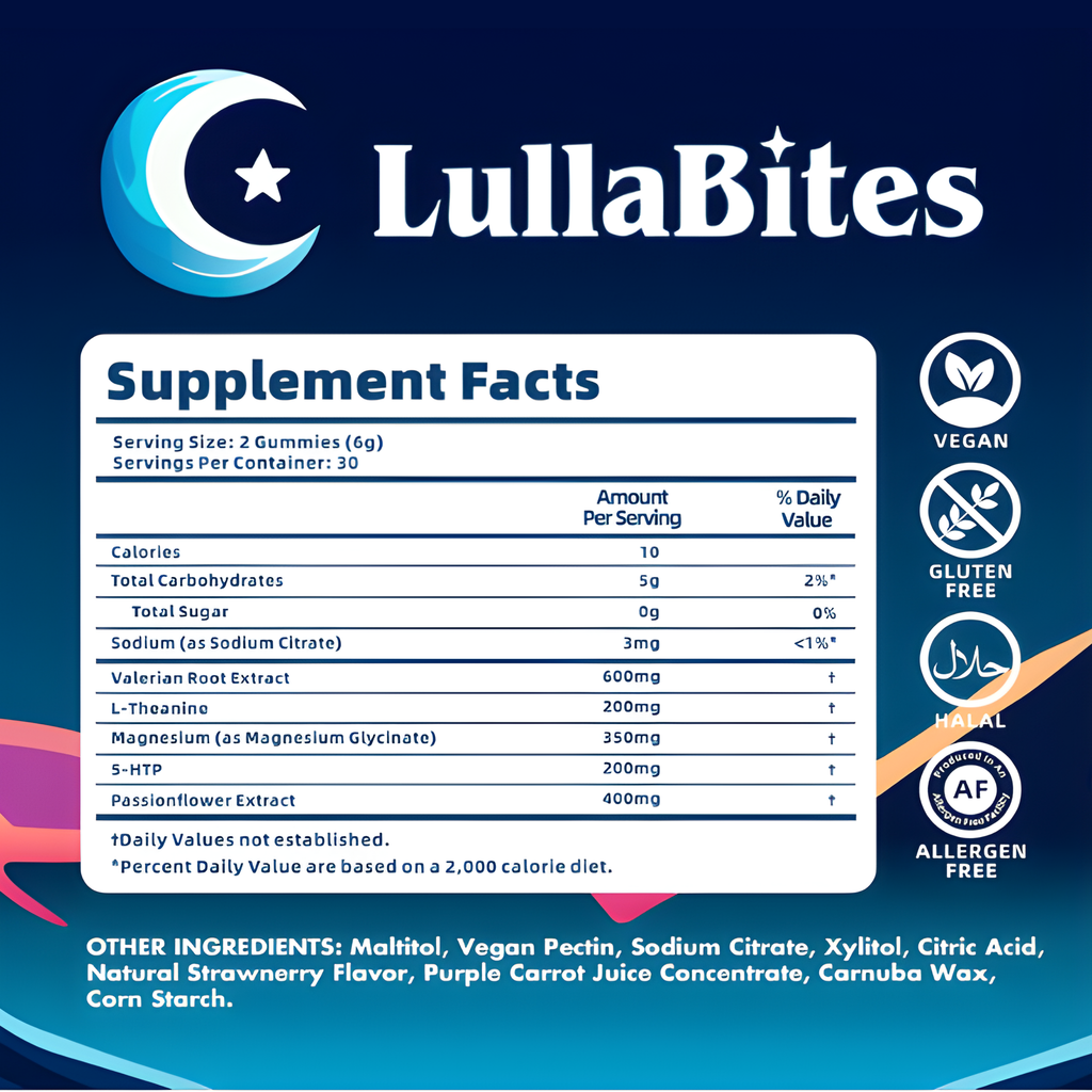 Gomas LullaBites Melatonina Dormir 60 cp