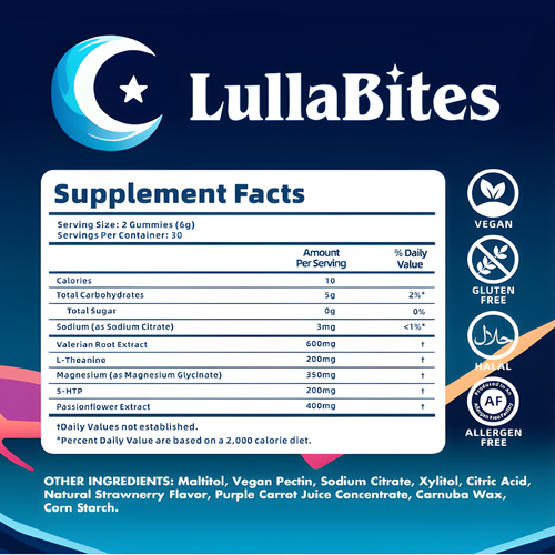Gomas LullaBites Melatonina Dormir 60 cp